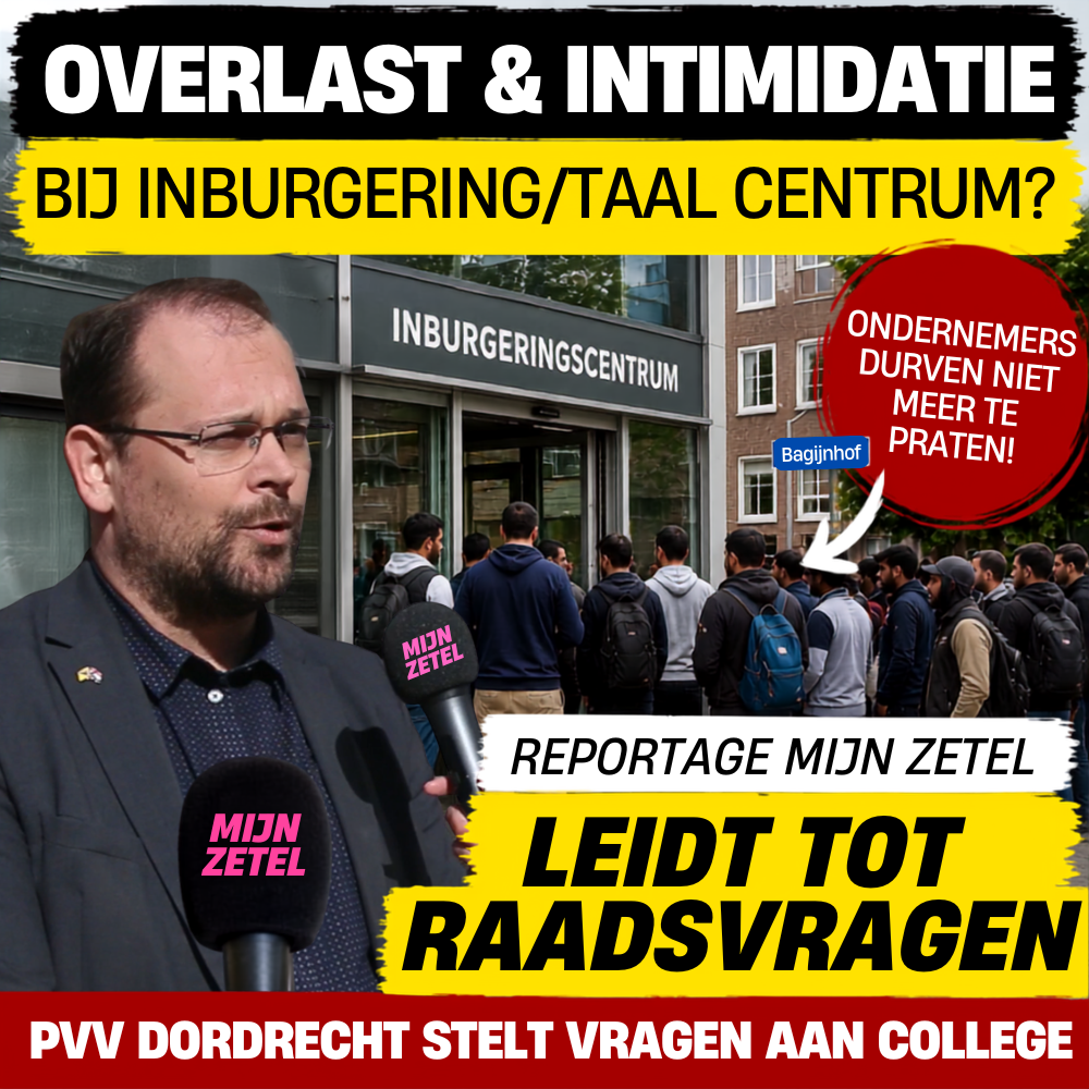 PVV Dordrecht stelt vragen over overlast rond inburgeringscentrum na reportage Mijn Zetel